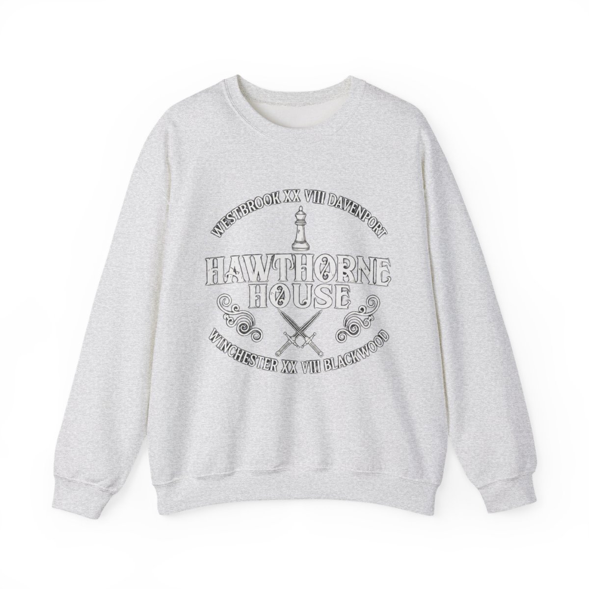 Hawthorne House Sweater, Inheritance Games Hoodies, Hawthorne Logo, Jennifer Lynn Barnes, the Hawthorne Legacy, Bookish Merch - alternate angle 3, merchandise